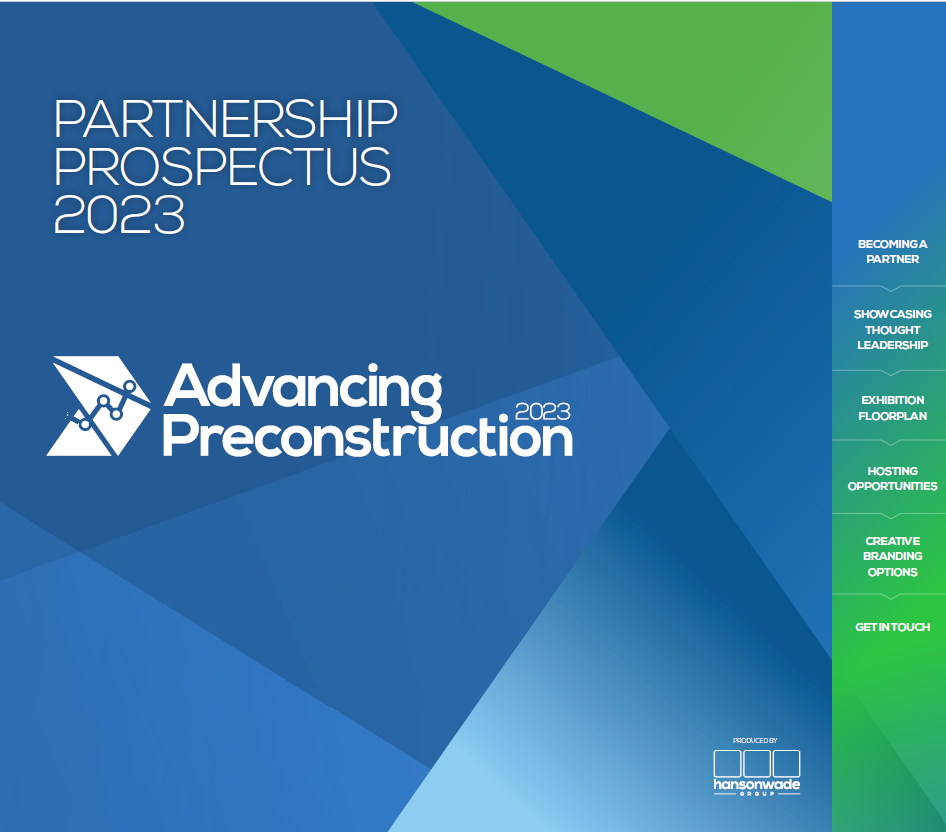 Advancing Preconstruction 2023 Partnership Prospectus Front Cover